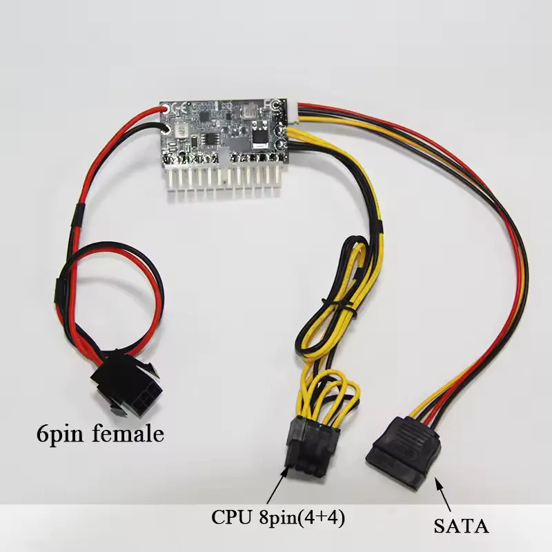 300W 12V 6pin male input DC-ATX Peak PSU Pico ATX